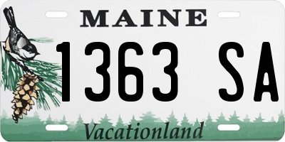 ME license plate 1363SA