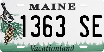 ME license plate 1363SE