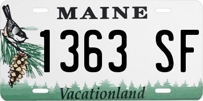 ME license plate 1363SF