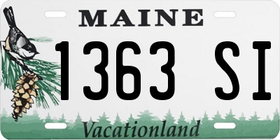ME license plate 1363SI