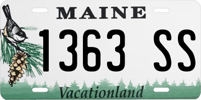 ME license plate 1363SS