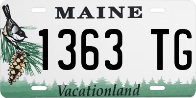 ME license plate 1363TG