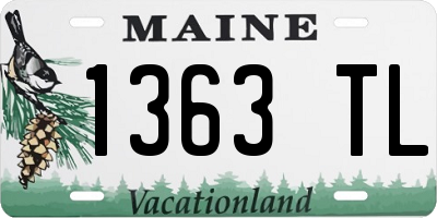 ME license plate 1363TL