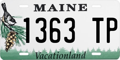 ME license plate 1363TP