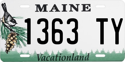 ME license plate 1363TY