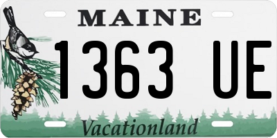 ME license plate 1363UE