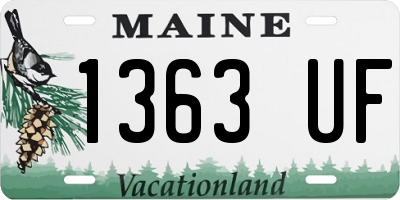 ME license plate 1363UF