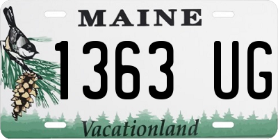 ME license plate 1363UG