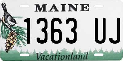 ME license plate 1363UJ