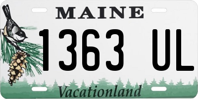 ME license plate 1363UL