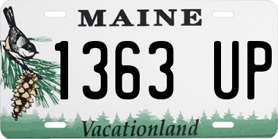 ME license plate 1363UP