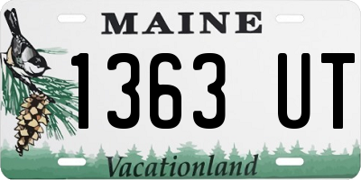 ME license plate 1363UT