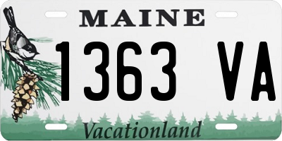 ME license plate 1363VA