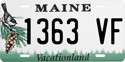 ME license plate 1363VF