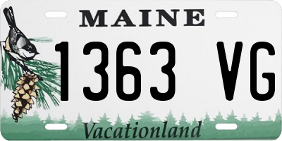 ME license plate 1363VG