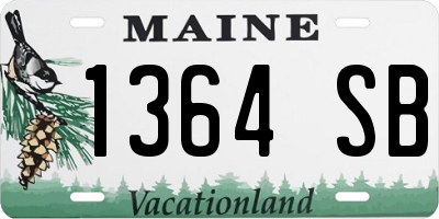 ME license plate 1364SB