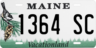 ME license plate 1364SC