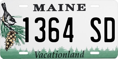 ME license plate 1364SD