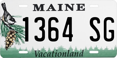 ME license plate 1364SG