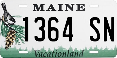 ME license plate 1364SN