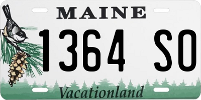 ME license plate 1364SO