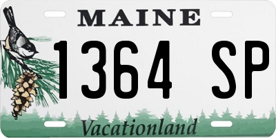 ME license plate 1364SP
