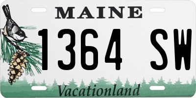 ME license plate 1364SW