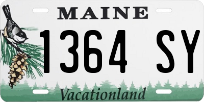 ME license plate 1364SY