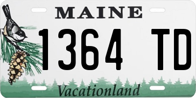 ME license plate 1364TD