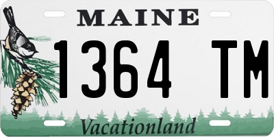 ME license plate 1364TM
