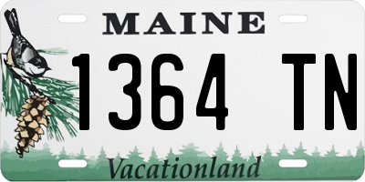 ME license plate 1364TN