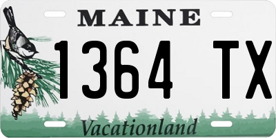 ME license plate 1364TX