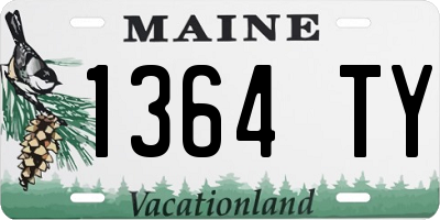 ME license plate 1364TY