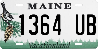 ME license plate 1364UB
