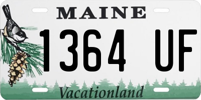 ME license plate 1364UF