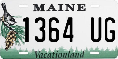 ME license plate 1364UG