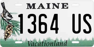 ME license plate 1364US