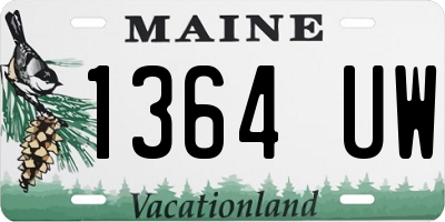 ME license plate 1364UW