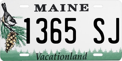 ME license plate 1365SJ