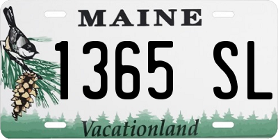 ME license plate 1365SL
