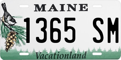 ME license plate 1365SM