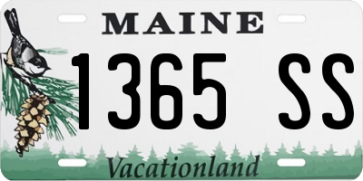 ME license plate 1365SS