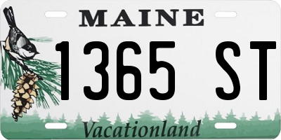 ME license plate 1365ST