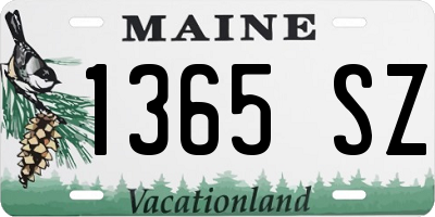 ME license plate 1365SZ
