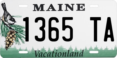ME license plate 1365TA