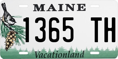 ME license plate 1365TH