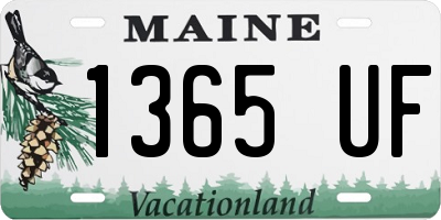 ME license plate 1365UF