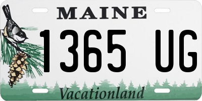 ME license plate 1365UG