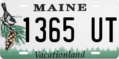 ME license plate 1365UT