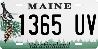 ME license plate 1365UV